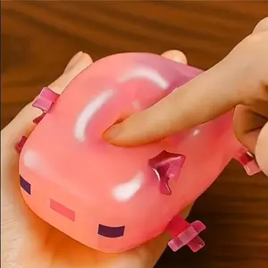 Children's Sensory Stress Relief Squishies Toy - Pink Durable PU Material, Suitable for Classrooms, Offices, Party Gifts and Relaxation Activities. A fun classroom relaxation tool with a fun design and textured surface.