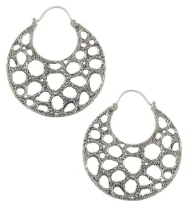 Coral Sponge White Brass Hangers / Earrings