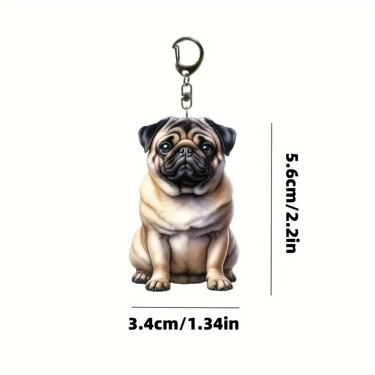 Fashion Acrylic Pug Keychain-Men's Cool Fashion Accessories Fashion Acrylic Pug Keychain-Men's Cool Fashion Accessories