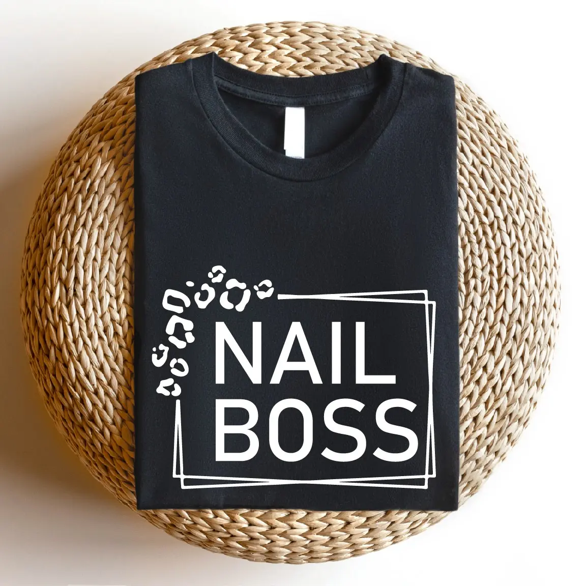 Leopard Nail Boss T-shirt, Nail Tech Shirt, Nail Artist Gift Shirt, Manicurist Shirt, Nail Tech Outfit Gift Tee, Nail Salon T-shirt, Funny Nail Lover Shirt, Manicure Pedicure Tech Tee.