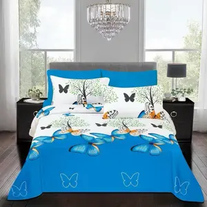 6 pcs Bedsheet with Flatshe - Red Floral Design, Soft and Comfortable, Ideal for Home Use