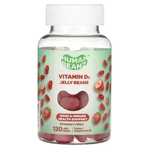 Human Beanz Vitamin D3 Jelly Beans, Strawberry Blast, 120 Jelly Beans