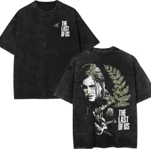 The Last Of Us Ellie Fern Two-Sided Washed T Shirts Men Women Streetwear Hip Hop Graphic Tees Tops Short Sleeve Menswear Classic Cotton 3Y7