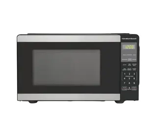 Hamilton Beach 0.9 Cu ft Countertop Microwave Oven, 900 Watts, Stainless Steel, New
