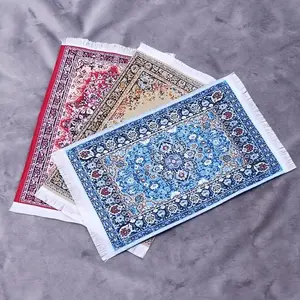 3Pcs Mini Dollhouse Carpet Set, Random Style & Color Raw Fabric Mini Rugs, Realistic Dollhouse Decorative Accessories