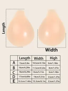 1 Spoon Lady Adhesive Push-Up Bra Strapless Invisible Tank Bra Seamless Wireless Reusable Bra Good Push-Up Effect Strapless Tank Bra Adhesive Bra Seamless Bra Invisible Bra