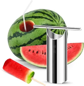 Stainless Steel Watermelon Cutter - Easy to Juice- Watermelon Puncher with Round-Shape Slice - Creative Melon Opener - Making Juicing Accessories yuanxiang