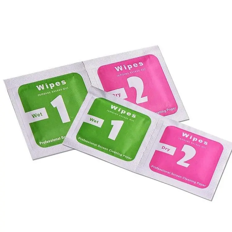 [NOT FOR SALE] Disposable Fingerprint Removal Screen Wipes - Dry & Wet Cleaning Tool, Mobile Phone & Electronics Accessory, Customer Gift, Disposable Wipes