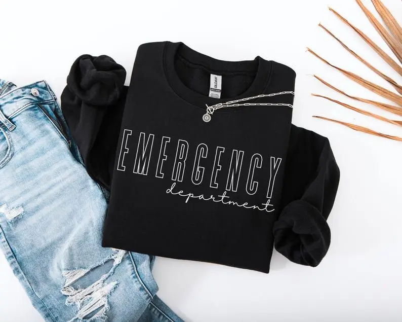 Emergency Department Sweatshirt, Cute Emergency Department Crewneck, ER Medical Staff Sweater, Cozy Hospital Workwear Top, Appreciation Gift For Emergency Workers