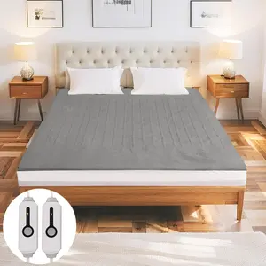 Heated Blanket Mattress Twin Queen Sizes 4 Heating Levels 10-Hour Auto Shut-Off, Heating & Warmth, Durable & Comfortable, Machine Washable, 15-Inch Deep Pockets