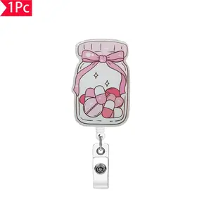 Medical Worker Badge Roll, Icu Nurse Clip-On, Durable PVC Structure, Smooth ID Rotation, Easy-Use Clips, Ideal Office Accessory Gift, Healthcare Worker Badge