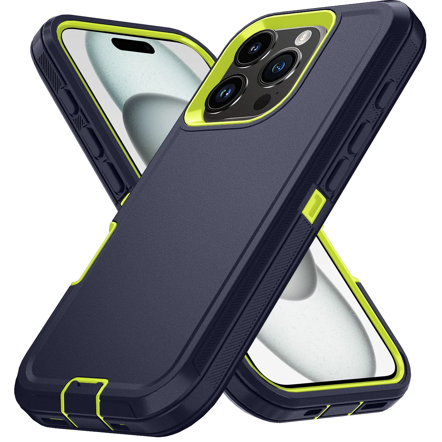 Fin Armor Shockproof Defender Phone Case For iphone 11 12 13 14 15 Pro Max X XS XR XSMAX 7 8 Plus SE2 SE4 Hard PC+TPU Back Cover