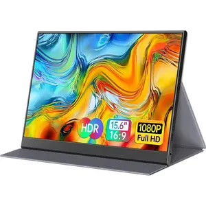 15.6inch Portable Monitor,1080P USB-C HDMI Second External Monitor for Laptop,PC,Mac Phone,PS,Xbox,Swich,IPS Ultra-Thin Zero Frame Gaming Display/Premium Smart Cover