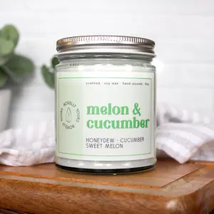 Melon & Cucumber · nostalgic fruity scented candle