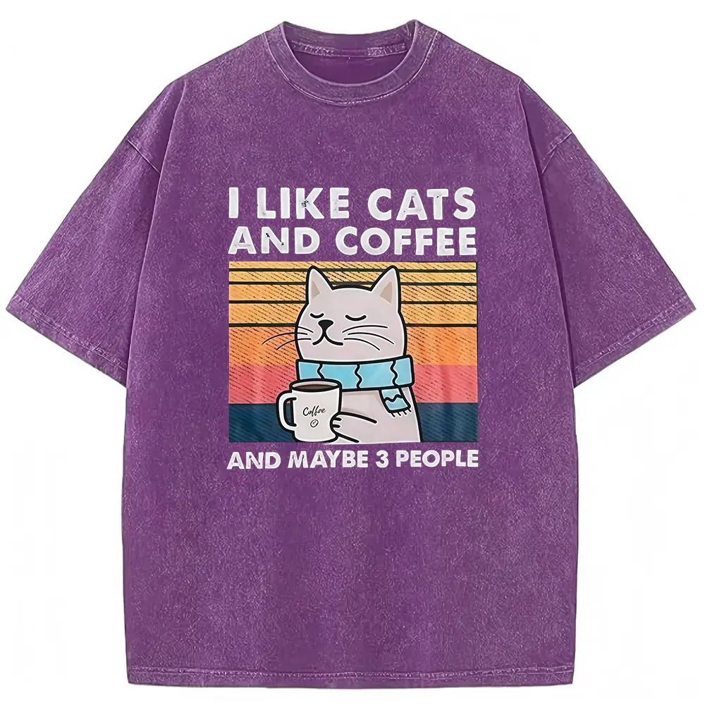Washed T-shirt-Purple