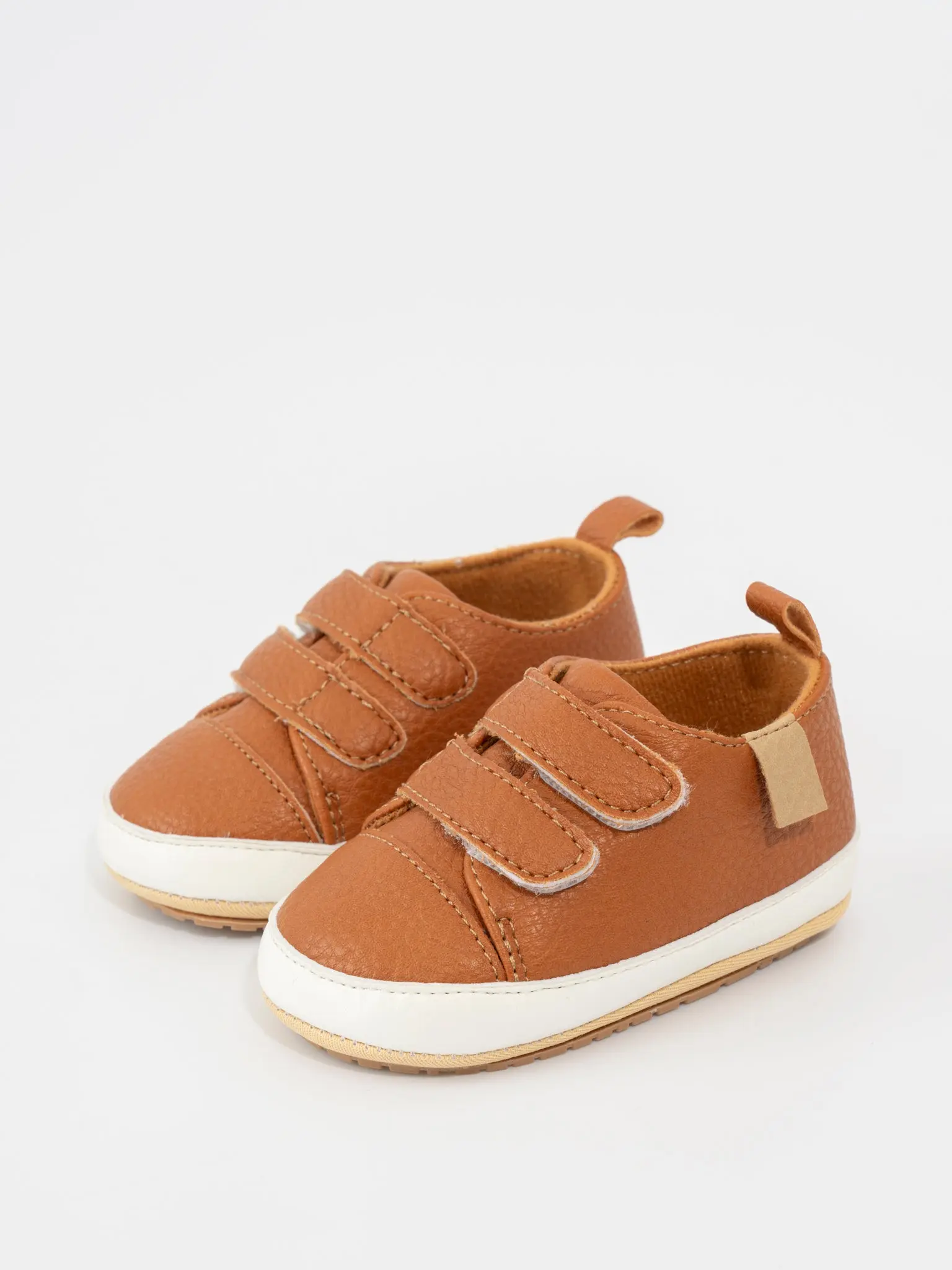 Double Strap Baby Shoe Brown