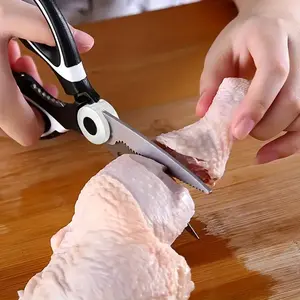 Special Designed Chicken Cutting Kitchen Scissors Sturdy Stainless Steel Material Multi-functional Sharp Shears For Home Cooking Use