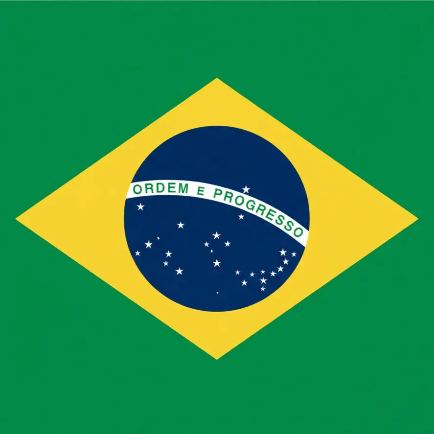 Brazil Flag Square Cotton Bandanas