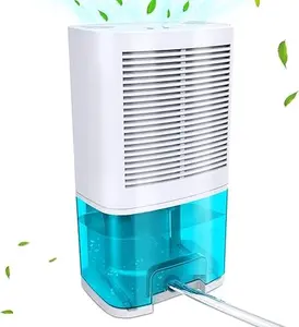 Dehumidifier 68oz(2000ml) Small Dehumidifier with Drain Hose for Up to 650 sq.ft Ultra Quiet Mini Portable Air for Home Basements Bathroom Bedroom Closet Kitchen RV