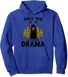 Vintage Llama Camping Funny Only You Can Prevent Drama Pullover Hoodie - Lyubovboris Shop 67B07XMWHFZD
