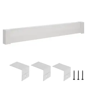 fathersdaygift VEVOR Baseboard Heater Covers, Basic Series 6 ft Standard Electric Heating Unit Front Cover for Home Improvement, Heavy-duty Steel, Easy Installation for Bedroom Replacing Old Cover, White