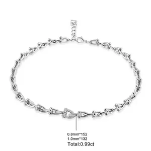 Interlocking Heart U-Link Chain Necklace Birthday Wedding Engagement Anniversary Valentine's Day Daily Wear