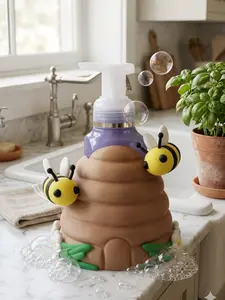Cute Beehive Foaming Soap Holder for Bath & Body Works | Adorable 3D Bumblebee Hand Soap Sleeve | Summer Honeybee Garden Kitchen & Bathroom Sink Decor Gift
