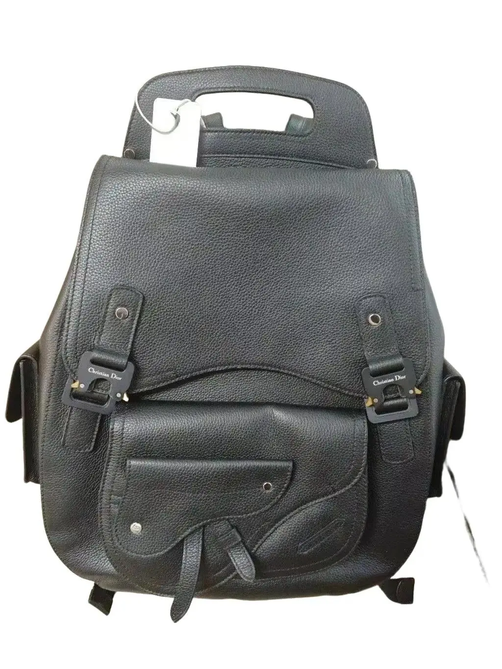 Pre-owned Dior Black saddle leather backpack（SZ 51703 ）
