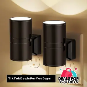 DORESSHOP 2 Pack Wall Sconce-Style Night Light with Dusk to Dawn Sensor, Soft White 3000K Light for Bedroom Kitchen Hallway, Lighting Modes Adjustable