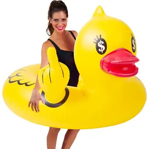 Funny Pool Floats Adult Large Rubber Ducks for Jeeps Inflatable Duck Pool Float Giant Jeep Ducks for Ducking Big Rubber Duck Blow Up Duck Floaties Pool Toys