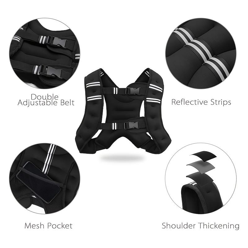 Men'S & Women'S Weighted Vest for Strength Training & Running - Breathable, Waterproof Sandbag Fitness Vest with Reflective Strips, Unisex Design for Muscle Building, Weight Loss & Cardio Workouts