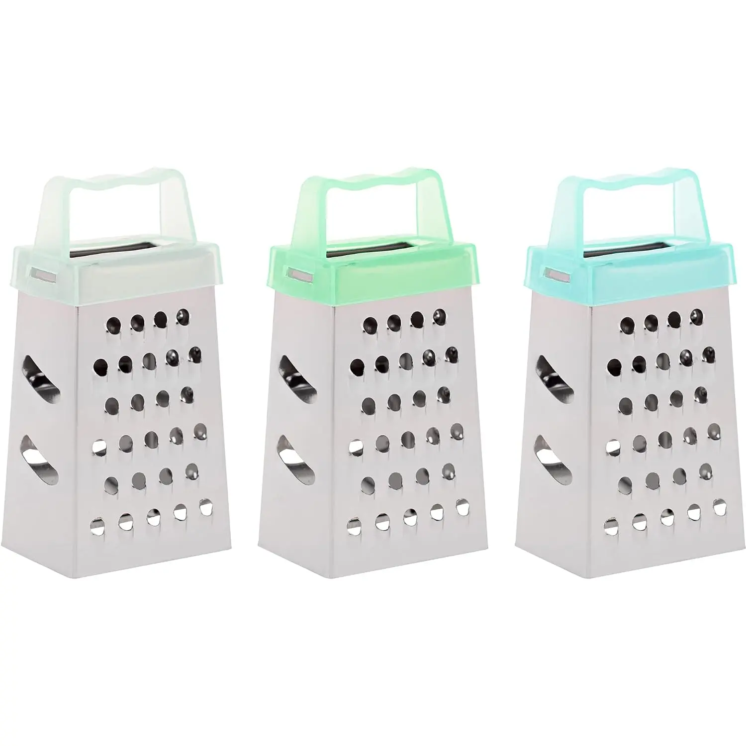 Miniature Hand Garlic Box Grater- Pack Of 3 - Cheese And Ginger Mini Zester - Small Nutmeg Grater