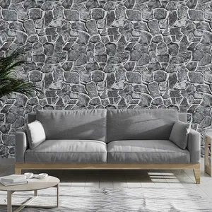 1 piece of imitation brick and stone printed wallpaper, used for renovating bedroom, living room, kitchen, bathroom walls, cabinets, and home decoration wallpaper