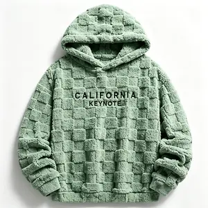 Men's Athletic Fuzzy Hoodie, California Embroidered Warm Fleece Pullover, Soft Plush Sports Sweatshirt for Workout, Running, Travel & Daily Wear
