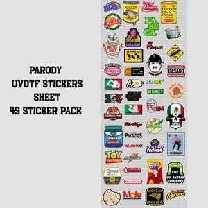 Funny Parody UVDTF Stickers, 45-Pack