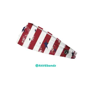 RAVEbandz The Pro - Wide Stretch Headband (Americana)