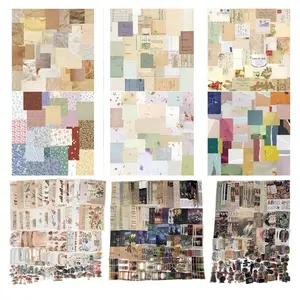 960-Piece Acid-Free Assorted Designs Vintage Scrapbooking Paper Supplies Kit, Cottagecore Aesthetic Craft Bundle for Journaling, Planners & Collage Album Decor (Office Stationery)