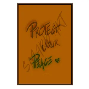 Protect Your Peace - Smard Black Wall Art Print/ Canvas for Home /Office Decor