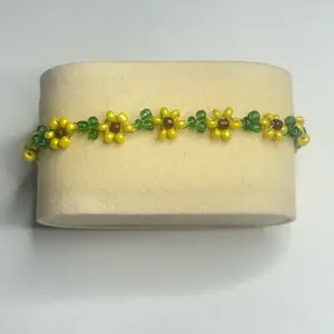 Sunflower beaded bracelet