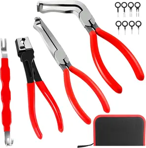 5 Pieces Electrical Disconnect Pliers for Cars, Electrical Connector Separator Tool and Automotive Electrical Connector Disconnect Pliers,Fuel Line Petrol Clip (Red 5 PCS)