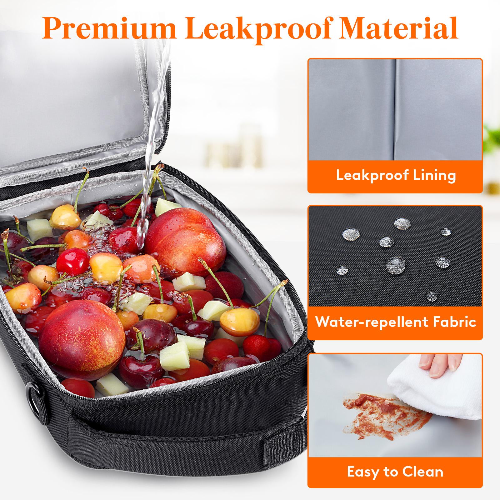 Lifewit Expandable Lunch Bag with 2 Ice Packs for Men Women Adult, Portable Cooler Bag for Work College Travel, 6.5L 12 Cans, Insulated Lunch Box