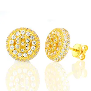 Ucciyo-Oasis Diamond Round Earrings with Screw Back/Butterfly Back Lab-Grown Moissanite Stud Earrings S925 Sterling Silver Moissanite Jewelry Perfect Birthday Mother's Day Gift Suitable for Men Women Wedding Set