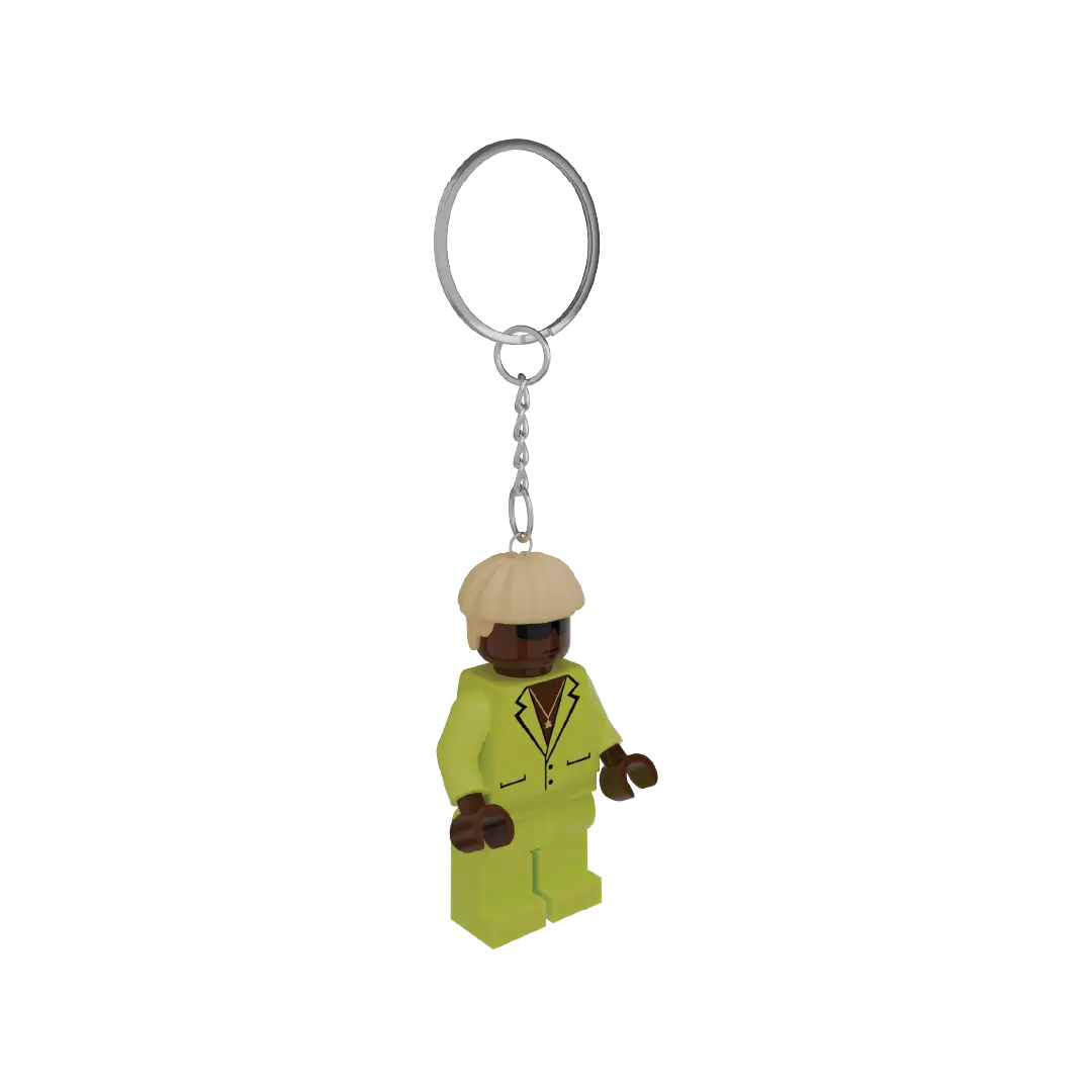 Lime Suit Figure Keychain