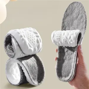Winter Warm Insoles, 2 Pairs Unisex Thick Plush Cushion Shoe Inserts, Anti-stink, Absorb Sweat, Relieve Fatigue, Suitable for Autumn/Winter Sports Shoes, Footwear