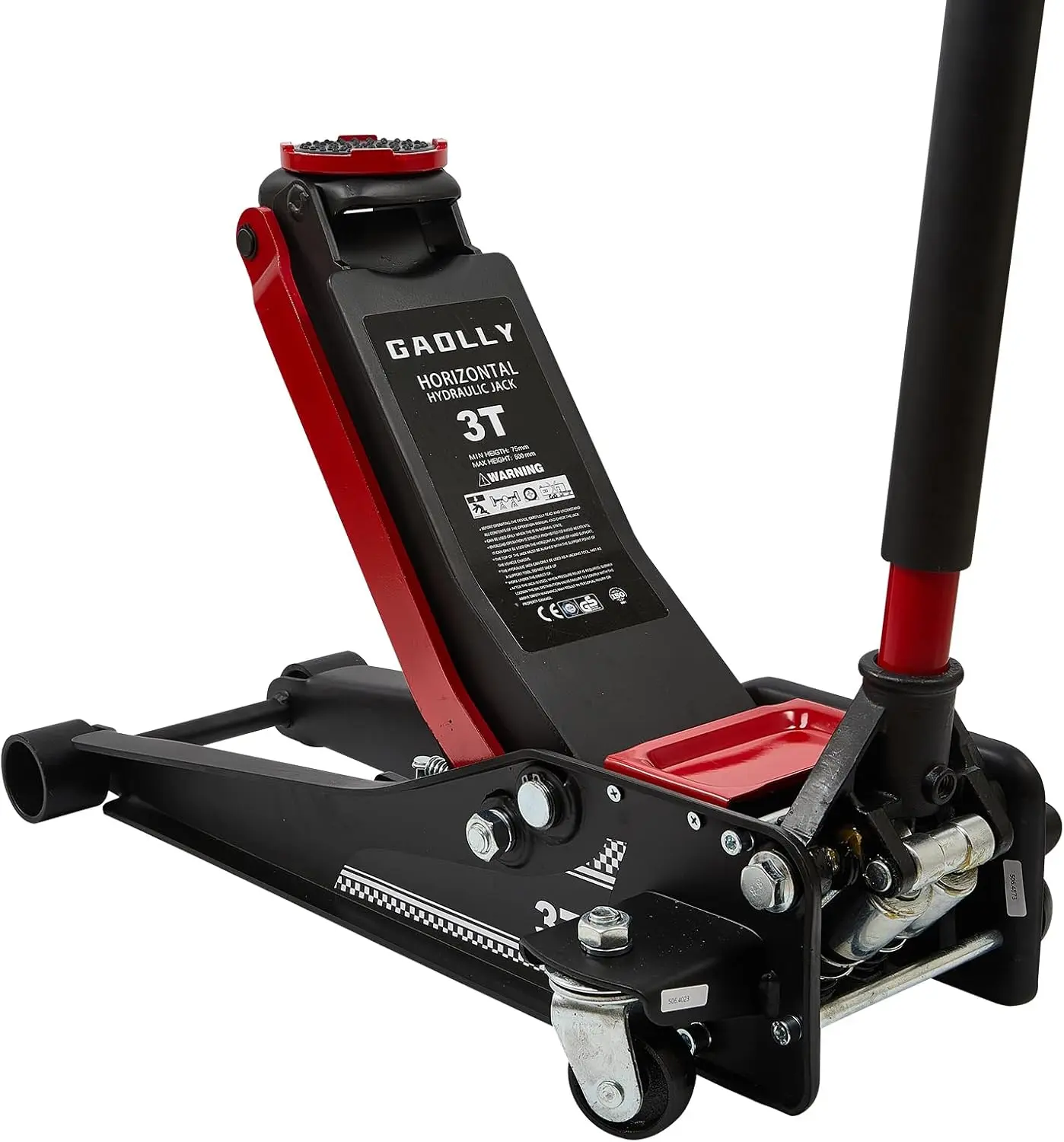 3 Ton Low Profile Racing Floor Jack Heavy Duty - GS Certified Safety Descent, Dual Piston Quick Lift Pump, 3.35 to 19.69 Inch Lifting Range Automotive Vehicle Tool Car Repair Tool Pneumatic Jack
