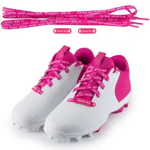 EMPOWERED LACE - Psalm46:5 - Pink Faith Inspired Scripture Shoelaces - BATL Laces for Shoes (120cm/47” for 5-6 Eyelets)