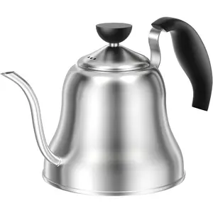 Suitable for Stove Top Coffee Kettle Premium Gooseneck Kettle for Pour Over Coffee and Tea Kettle Stove Top Tea Kettle for Camping Home and Kitchen Water Heater Stainless Steel - Small 28oz Brushed
