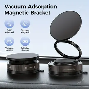 Quriov 360° Adjustable Vacuum Magnetic Phone Holder, Suction Cup Phone Mount for Magsafe, Portable Cell Phone Holder for Car,Makeup/Gym/Mirror, Fit for All iphone iphone 11 and above
