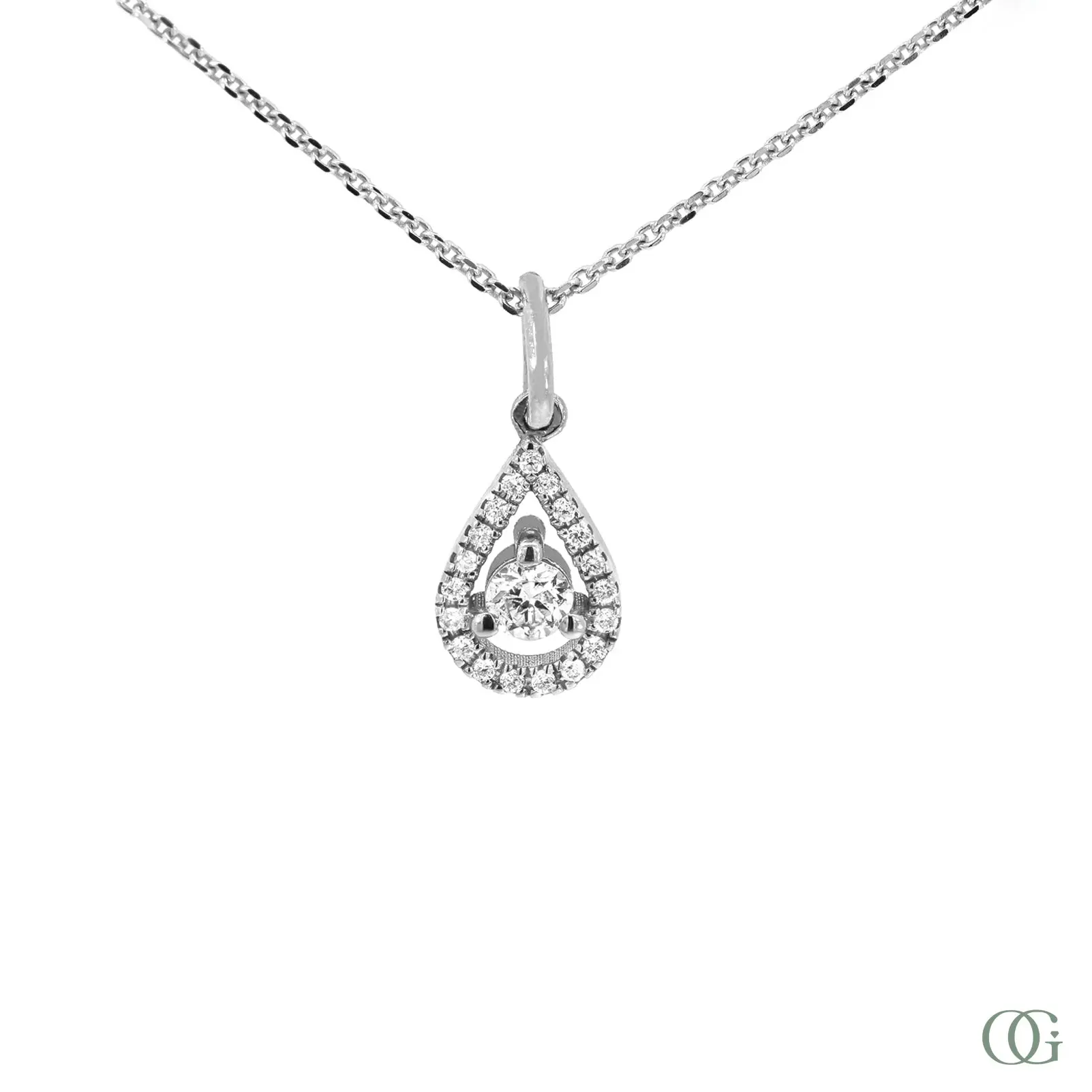 Natural Diamond Dazzle Drop Pendant | 0.15 CTW