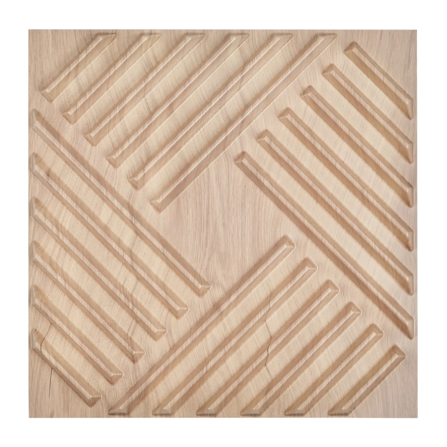 VEVOR PVC 3D Wall Panels (12-Pack, 19.7x19.7in, 32 Sq.Ft Coverage) - Artistic Slats, Modern Minimalist Light Wood Accent Tiles, Father's Day Gift for Bedroom, Ceiling Home Decoration